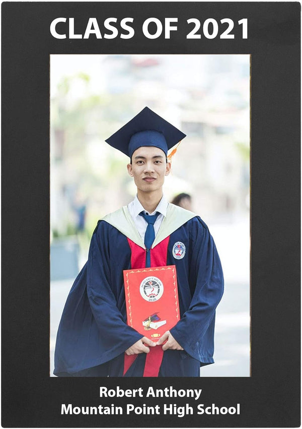 CustomGiftsNow Congratulations Graduate Class 2021 2022 2023 - Aluminum Remembrance Celebration Photo Frame