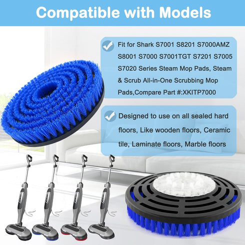 Bvhonwe 2 Pack S8201 S8201 S8001 S7001 S7201 S7000 S7005 S7020 Upgraded Replacement Steam Mop Brush Heads for Shark
