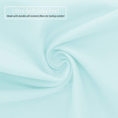 Nestl Body Pillow Cover - Soft Microfiber Lightweight Light Blue Pillowcase, 20x54 Inches, Set of 2