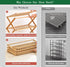 2 (2 Tier Bamboo Shoe Rack,Portable Folding Shoe Storage Rack,Without Installation Small Shoe Rack Perfect