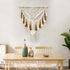 37.4 Lx27.5 lokeisna Macrame Wall Hanging, Woven Tapestry Beige & Dusty Rose Handmade Craft Macrame Wall Room Decor