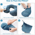 Inflatable Travel Neck Pillow - Washable U Shaped Pillowcase for Airplane, Train, Car, Office Napping