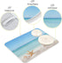 Summer Starfish Dish Drying Mats, Seashells Beach Theme for Kitchen Counter Sink, 16x18 Inch
