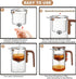 600ml/20.3oz (20.3oz) Tea Pot- Magic Witchcraft Enchanted Glass Teapot with Strainer, Tea Innovative Water Separation