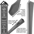 DFACKTO Heavy Duty Kitchen Utensils Set, 6 pc Nonstick Nylon, High Heat Resistant for Cooking (Gray)