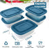 5PCS Small Food Storage Containers, BPA Free Plastic Meal Prep Containers, Freezer Microwave Safe, 0.53 Quarts