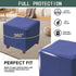 Ottoman Cover Jacquard Stretch Square Slipcover Thick Folding Storage Cover Footstool Protector With Elastic Bottom