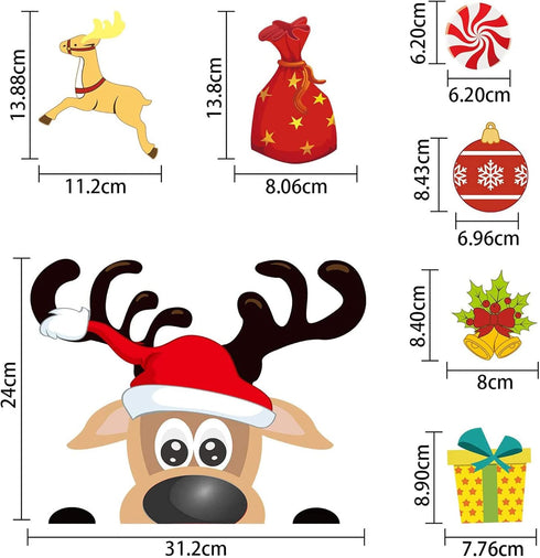 24 Pcs Christmas Magnet Party Decoration, Animated Christmas Fridge Magnet Set, Holiday Decorations for Fridge, Door