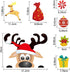 24 Pcs Christmas Magnet Party Decoration, Animated Christmas Fridge Magnet Set, Holiday Decorations for Fridge, Door