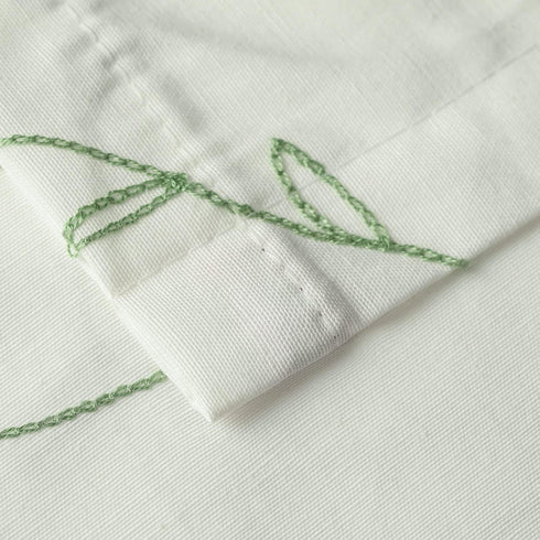 VOGOL White Valances for Small Windows, Flowers Embroidered Window Valances for Kitchen Living Room, 52 x 18 Inches