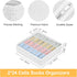 Joyoldelf Sock Organizer Drawer Organizer - 2 Packs Underwear Organizer, 48 Cells Collapsible Closet Organizers and Storage Sock Holders Organizers for Storing Socks, Ties, Belts(White) by Joyoldelf