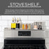StoveShelf 24" Black Magnetic Shelf for Kitchen Stove, Over Stove Spice Rack Organizer