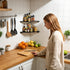 1Pack 6 Small Corner Shelf, Floating Metal Corner Shelves,Corner withs Wire Hole for TV, Cable Box,Corner Wall Shelf