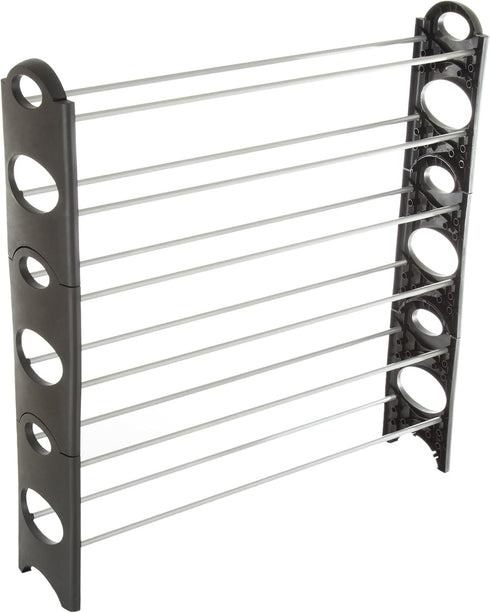 Everyday Home Stackable Shoe Rack 6-Tier Shoe Organizer for Closet, Bathroom, Entryway Footwear Shelf