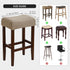 Set 4 Counter Waterproof Bar Stool Covers of Rectangle Camel Jacquard Stretchable Backless Barstool Seat Cover Bar