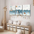 3Pcs 12x16 Inch SUAXTCCR Nautical Nursery Canvas Wall Art Blue Beach Animal Wall Decor Pictures Ocean Kids Room Sea