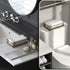 Guest Towel Holder Tray for Bathroom, Oak and Iron Napkins Holder, Wooden Basket for Disposable Paper Towels