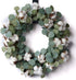Idyllic Eucalyptus and Cotton Wreath, 14 Inches Artificial Decor for Farmhouse, Garden, Wedding, Natural Twig Base