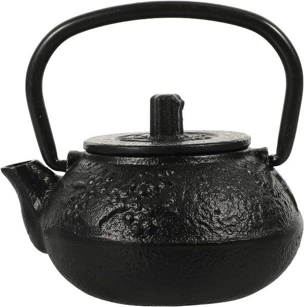 Luxshiny Cast Iron Teapot - Mini Iron Teapot, Chinese Kung Fu Teapot for Office, Home, Tea House, Stove Kettle, Chinese