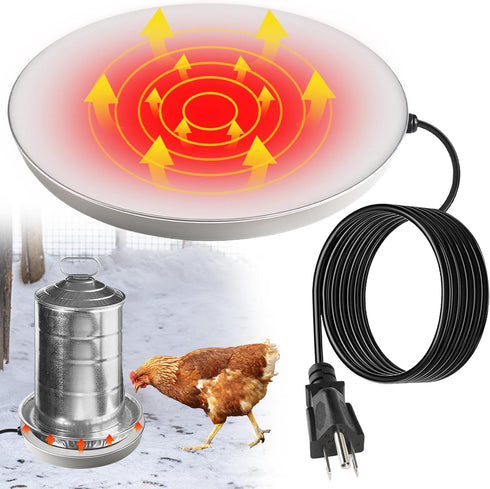 MEWTOGO Chicken Water Heater for Winter - 75W Energy Saving Chicken Coop