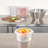 Restaurantware-Met Lux 2 Quart Food Storage Container - Translucent with Red Volume Markers, Lids Sold Separately