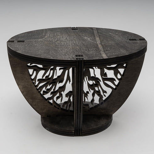 Indoor Wooden Plant Stand Holder for Sill, Desktop, - Single Flower Pot Rack for Small Plants - Unique Tree Root Design