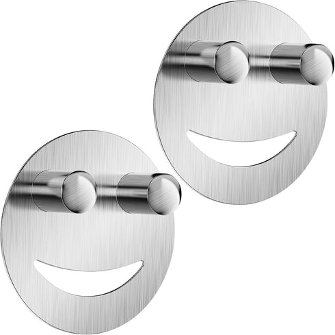 Yoshiky 2 Pack Stainless Steel Smiley Face Dish Sponge Holder, Silver Sink Caddy