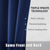 34 Inch, Grommet 34" 54" 2 DUALIFE Navy Blue Kitchen Curtains, Short Blackout Curtains for Kids Bedroom Play Room