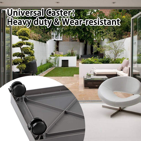 Skelang 110 Lbs Square Wheeled Plant Dolly - ABS Planter Trays, Heavy Duty, Load Capacity