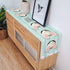 Easter Cotton Linen Table Runner, Bunny Tail Easter Eggs Rabbit Spring Flowers for Dinning Table Decor