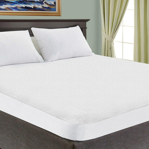 Superior Mattress Protector, Waterproof Backing, Soft Cotton Terry, Hypoallergenic, Breathable, Noiseless, Fitted