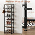8 8-16 Closet Tier Rotating Vertical Shoe Rack Tower, Wooden Tall Shoe Storage Organizer with Hooks, Sturdy Metal