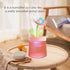Bedroom Quiet Mini Humidifier Cute, Auto Shut Off Desk Humidifier Small 260ml with Flower, Cool Mist,7 Colors Night Light,Portable Ultrasonic Humidifier Essential Oil Diffuser for Plants Office Travel by FaFenTuQiang