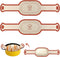 gonsir Silicone Bread Sling, 2Pcs Oval Silicone Baking Sling with Longer Handles, Non-Stick