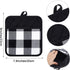 4/6 Pack Buffalo Check Plaid Pot Holders with Pocket, Kitchen Hot Pad Oven Mitts for Cooking and Baking (Red, 6 Pack)