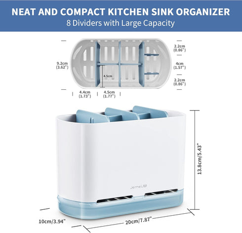 Counter JOMOLA Dish Brush Caddy for Kitchen Sink Toothbrush Holders for Bathrooms Sink Sponge Holder Kitchen Scrub Soap
