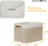 DULLEMELO Storage Baskets Large 16"x12"x12" Fabric Bins for Organizing, Collapsible Linen Shelf Baskets for Clothes