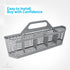 WD28X10128 Dishwasher Silverware Basket Replacement, Durable Basket with Flaps, Compatible with GE and Kenmore