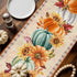 LooPoP 13x72 Inches Thanksgiving Fall Pumpkin Table Runners Maple Leaf Orange Lattice Long Washable Table Runner