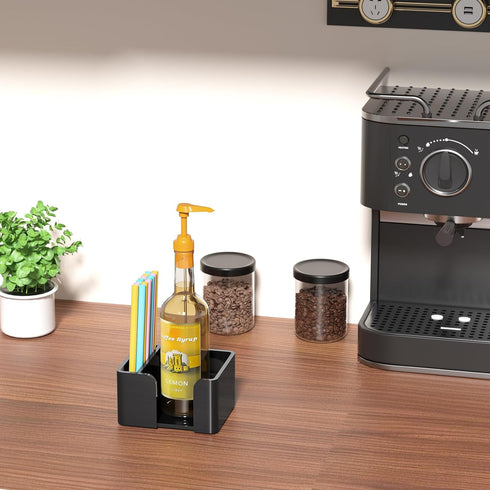 Countertop, 5.8 Inches Coffee Bar Accessories and Organizer, Disposable Cup Holder for Black Acrylic Storage