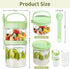 31oz 2 Pack,Dual-Layer LUXEAR Large Overnight Oats Containers with Lids and Spoons Plastic Yogurt Parfait Cups Salad