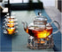 Sun's Tea Universal Solid Crystal Glass Teapot Warmer, Tealight Warmer, Candle Never Flames Out