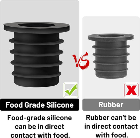 Liquor Pourer Adapters for Large Liquor and Olive Oil Bottles, Converts Regular Size Spout to Large Pouring Spout, 6