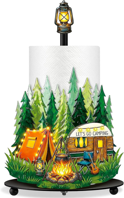 Chunful Camping Paper Towel Holder Let's Go Camping Kitchen Bathroom Decor Vbs