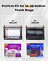 2 Pack 13/33 Stackable Extra Large Trash Bag Holder Under Sink, Wall Mounted Garbage Bag Dispenser Roll Holder