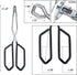 MSY BIGSUNNY Heavy Duty Cooking Tongs, Scissor Tongs with Soft Handles, Stainless Steel, Black 11"