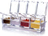 ME.FAN Clear Seasoning Rack Spice Pots - 4 Piece Acrylic Seasoning Box