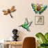 YNGFIL Hummingbird Butterfly Dragonfly Metal Wall Art, 3 Pack 9 Inch Hanging Decor for Indoor Outdoor