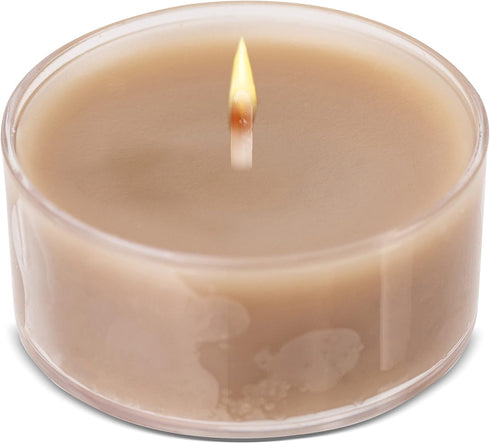 6 15 Pack HYOOLA Scented Tealight Candles - Clear Cup - Roasted Almonds Tealight Candles Scented - Hour Burn Time