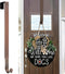 Myfolrena Adjustable Wreath Hanger (Bronze-1 Pack) - Stainless Steel Door Hanger for Front Door, 20lb Capacity